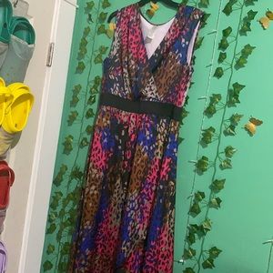 Colorful cheetah print dress